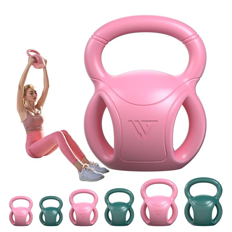 RUNWE 3 Handle Kettlebell Weight for Weightlifting, Conditioning and Core Training for Women Men Home Gym