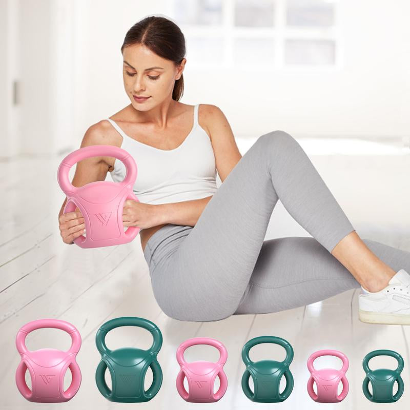 RUNWE 3 Handle Kettlebell Weight for Weightlifting, Conditioning and Core Training for Women Men Home Gym