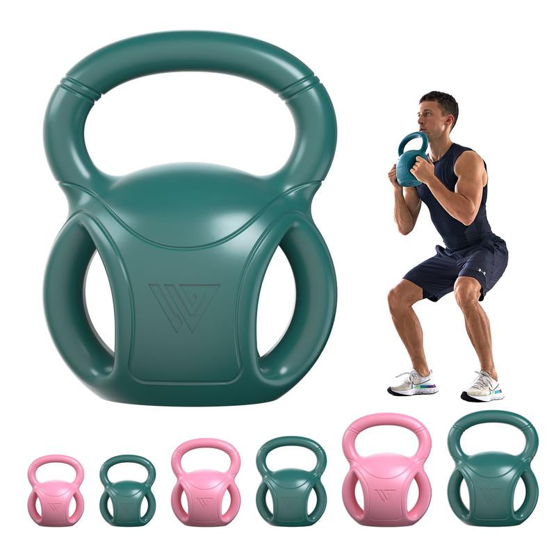 RUNWE 3 Handle Kettlebell Weight for Weightlifting, Conditioning and Core Training for Women Men Home Gym