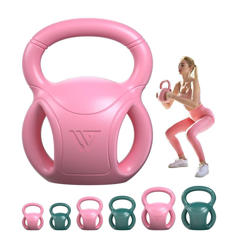 RUNWE 3 Handle Kettlebell Weight for Weightlifting, Conditioning and Core Training for Women Men Home Gym