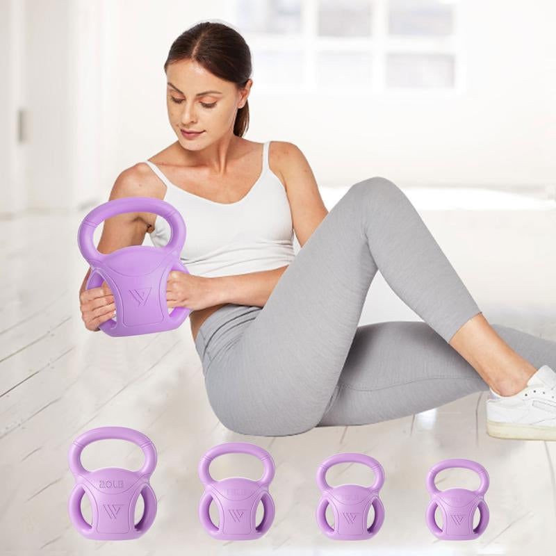 RUNWE 3 Handle Kettlebell Weight for Weightlifting, Conditioning and Core Training for Women Men Home Gym