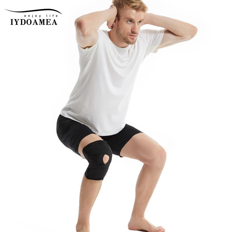 2 Pack Iydoamea plus Size Knee Compression Wrap Brace (Order a Size Up), Breathable Adjustable Knee Brace for Men and Women, Knee Brace with Side Stabilizers Outdoorfun