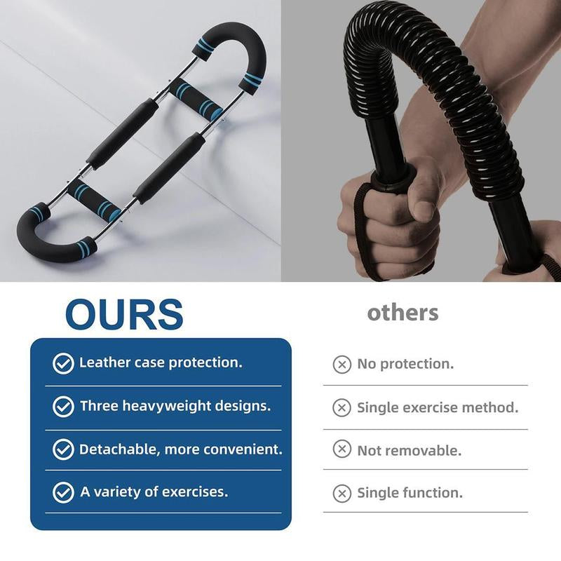 【Z6】Adjustable 60-90 LBS Twister Arm Trainer for Chest Shoulder Arm & Triceps Core Workout Portable Indoor Training Equipment with Changeable Resistance