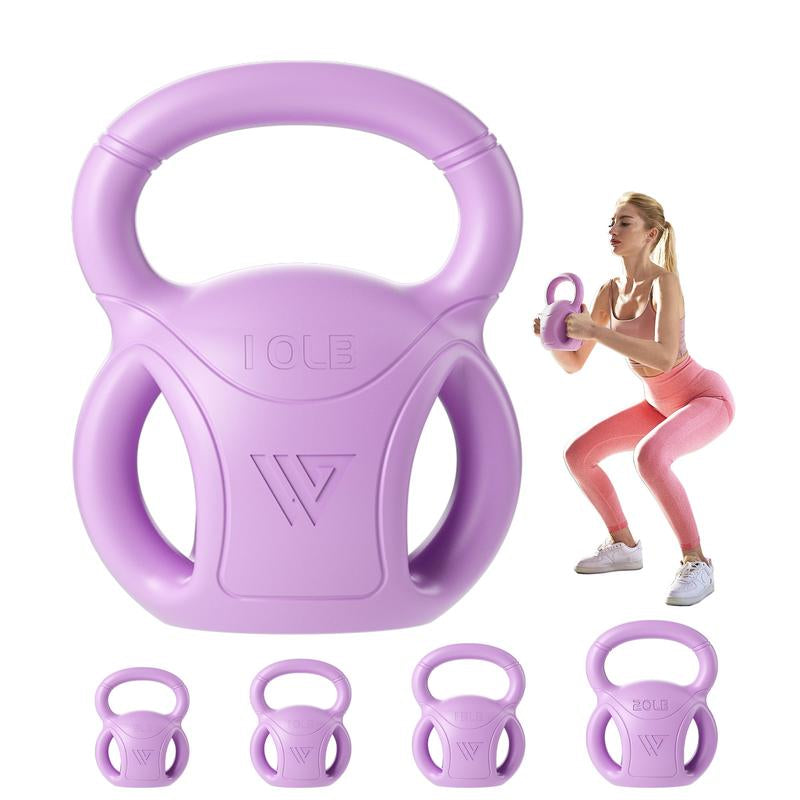 RUNWE 3 Handle Kettlebell Weight for Weightlifting, Conditioning and Core Training for Women Men Home Gym