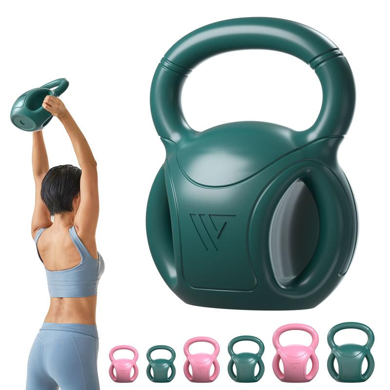 RUNWE 3 Handle Kettlebell Weight for Weightlifting, Conditioning and Core Training for Women Men Home Gym