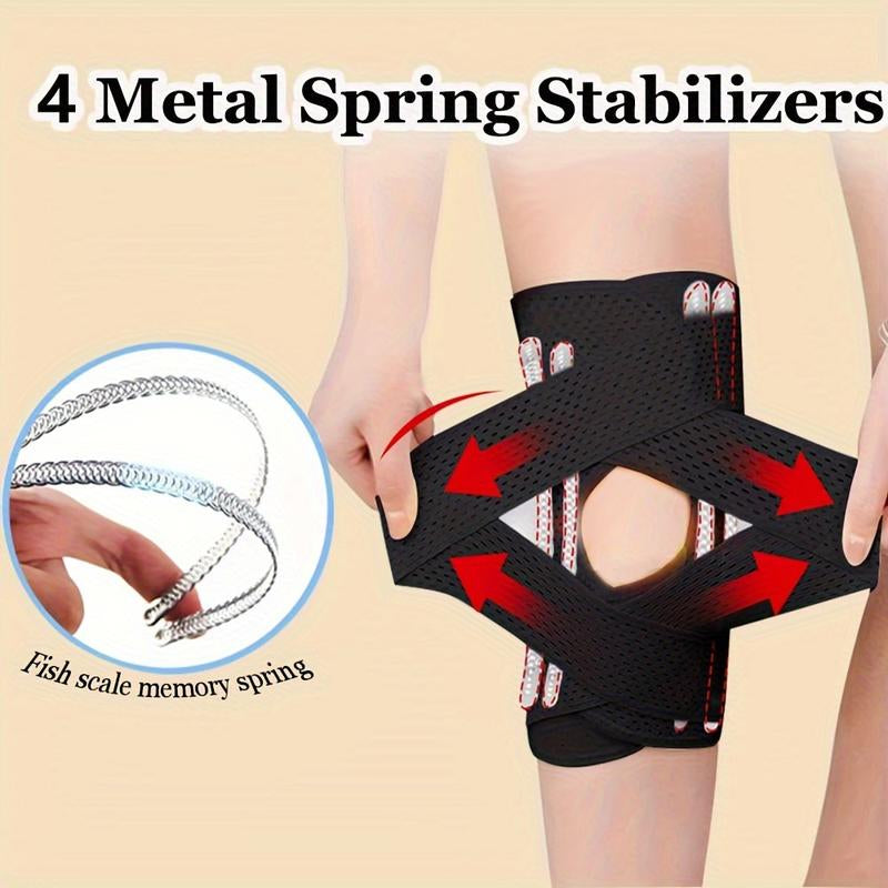 2 Pack Iydoamea plus Size Knee Compression Wrap Brace (Order a Size Up), Breathable Adjustable Knee Brace for Men and Women, Knee Brace with Side Stabilizers Outdoorfun