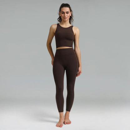 Colorfulkoala Dreamlux No Front Seam Leggings with Pockets for Women 25"/28" Inseam，High-Waisted Soft Yoga Pants in Black - Gym Bottoms Athletic Stretchable Tight Fit Sporty