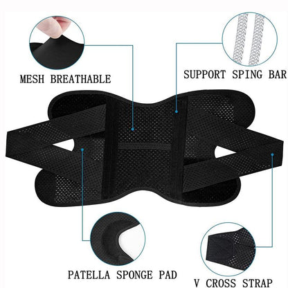2 Pack Iydoamea plus Size Knee Compression Wrap Brace (Order a Size Up), Breathable Adjustable Knee Brace for Men and Women, Knee Brace with Side Stabilizers Outdoorfun