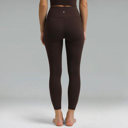 Colorfulkoala Dreamlux No Front Seam Leggings with Pockets for Women 25"/28" Inseam，High-Waisted Soft Yoga Pants in Black - Gym Bottoms Athletic Stretchable Tight Fit Sporty