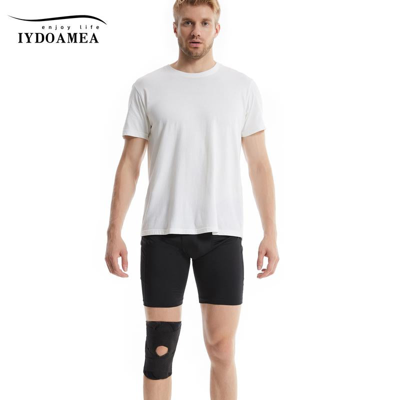 2 Pack Iydoamea plus Size Knee Compression Wrap Brace (Order a Size Up), Breathable Adjustable Knee Brace for Men and Women, Knee Brace with Side Stabilizers Outdoorfun